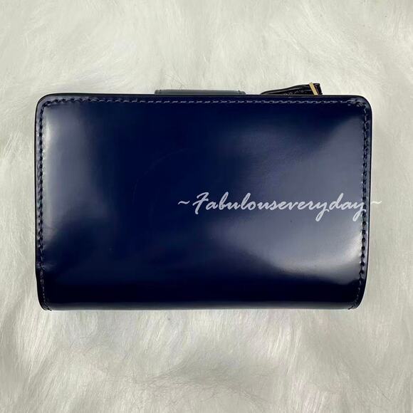 Coach Medium Corner Zip Wallet In Leather/Gold/True Navy CV526 NWT - Picture 2 of 7